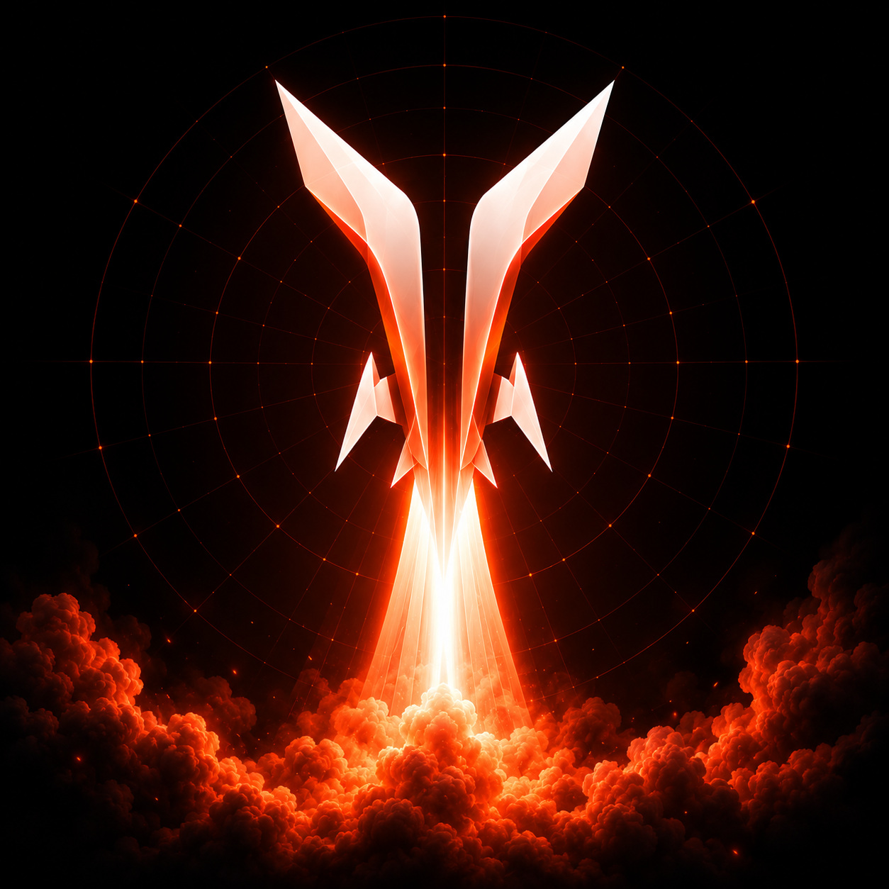 Voboost wings with an orange jet glow